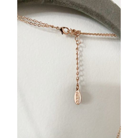 Double layer gold pendent necklace - Picture 4 of 4